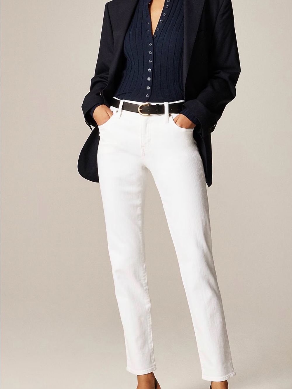 J. Crew Slim Jean Mid-Rise Super Stretch Women’s Size 27 White CH683 $148 NEW